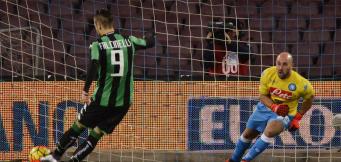 Falcinelli con la maglia del Sassuolo