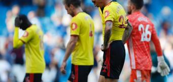 I giocatori del Watford escono dal campo del City