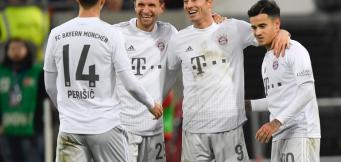 Un'esultanza del Bayern, unico a vincere il girone a punteggio pieno