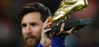 Messi festeggia la vittoria nel dicembre 2017!