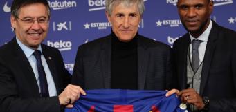 La presentazione alla stampa del nuovo tecnico del Barcellona