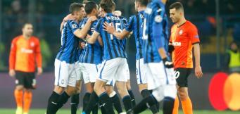 L'esultanza dell'Atalanta in Ucraina!