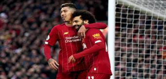 Salah e Firmino festeggiano un gol ad Anfield!