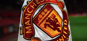 Una bandiera del Manchester United