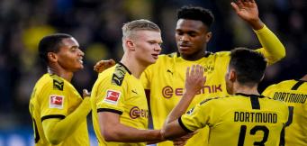 Haaland festeggia un gol all'Union Berlino!