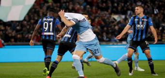 Milinkovic esulta, dopo aver sbloccato il risultato con l'Atalanta!