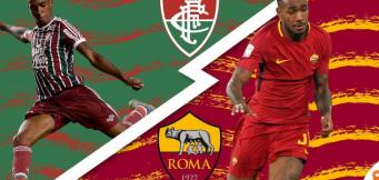 Gerson con le maglie di Fluminense e Roma!