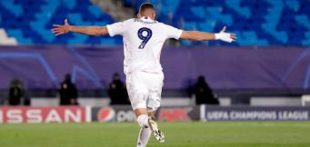 Benzema festeggia un gol all'Inter!