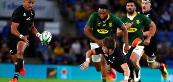 Un'immagine dell'ultima sfida tra Nuova Zelanda e Sudafrica