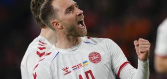 L'esultanza di Eriksen, di nuovo in gol con la Danimarca!
