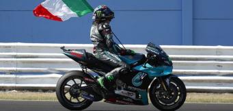 Morbidelli con la bandiera tricolore