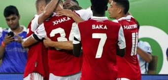 L'esultanza dei Gunners