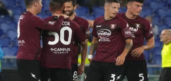 L'esultanza della Salernitana all'Olimpico