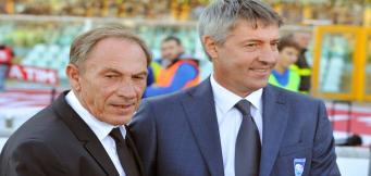 Zeman con Cristiano Bergodi all'epoca tecnico del Pescara
