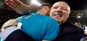 Marotta festeggia all'Olimpico di Roma
