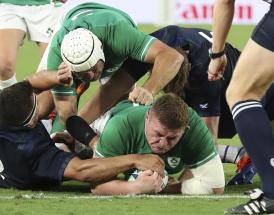 Un'immagine della vittoria irlandese contro la Scozia a Yokohama!