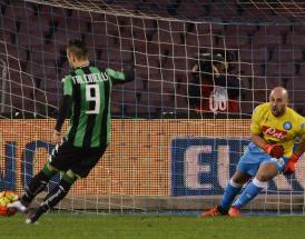 Falcinelli con la maglia del Sassuolo