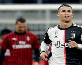 CR7 dopo un gol a San Siro