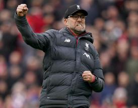 Un'esultanza di Klopp ad Anfield!