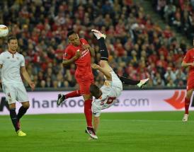 Un'immagine della finale di Europa League tra Siviglia e Liverpool!