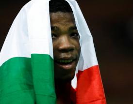 Frank Chamizo con la bandiera tricolore!