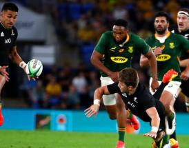 Un'immagine dell'ultima sfida tra Nuova Zelanda e Sudafrica