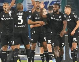 Un'esultanza dei giocatori dell'Udinese