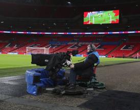 Un operatore tv a Wembley