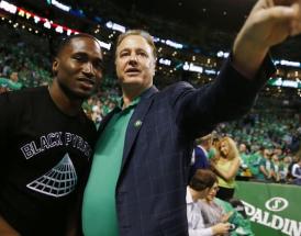 Steve Pagliuca con il giocatore di football, Dion Lewis!