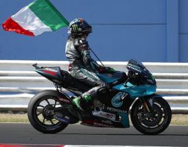 Morbidelli con la bandiera tricolore