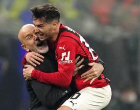 L'esultanza di Pioli