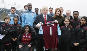 Boris Johnson allo Stadio Olimpico di Londra