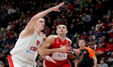 Andrea Cinciarini della Olimpia Milano in una notte europea contro il CSKA!