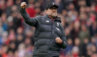 Un'esultanza di Klopp ad Anfield!