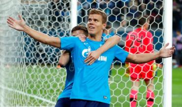 Aleksandr Kokorin esulta con la maglia dello Zenit!