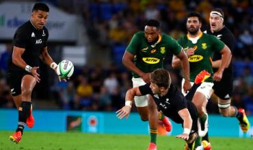 Un'immagine dell'ultima sfida tra Nuova Zelanda e Sudafrica