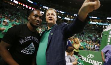 Steve Pagliuca con il giocatore di football, Dion Lewis!