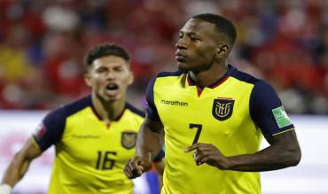 L'esultanza dell'Ecuador