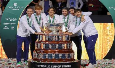 Filippo Volandri con i suoi ragazzi